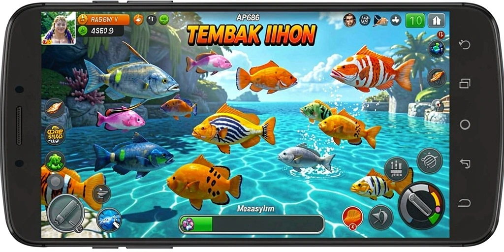 Tampilan menarik dari gameplay Tembak Ikan AP686 yang seru.