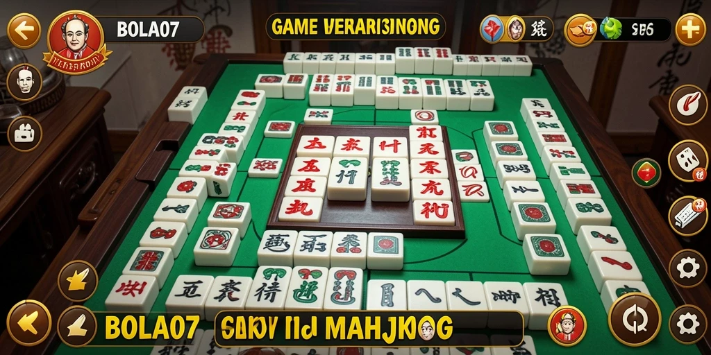 Tampilan gameplay menarik dari BOLA07 yang penuh strategi Mahjong.
