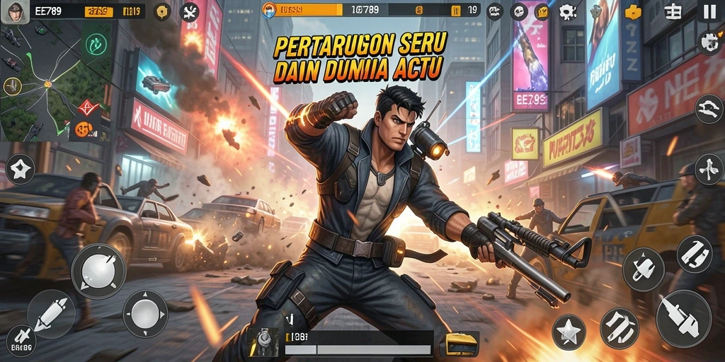 Tangkapan layar aksi mendebarkan di EE789 dengan berbagai karakter.