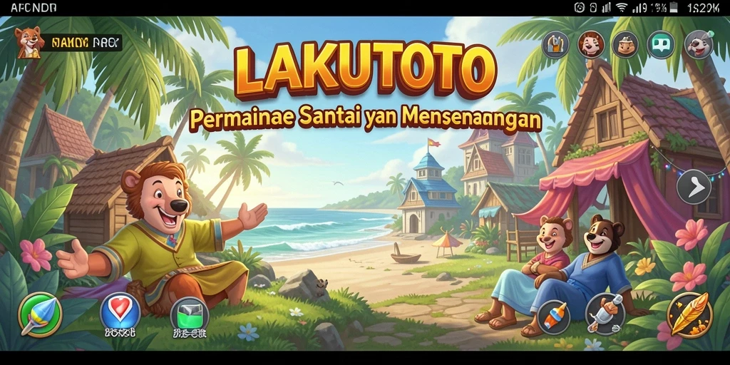 Tampilan gameplay seru dari LAKUTOTO dengan grafis cerah.