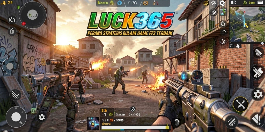 Tampilan menarik dari gameplay <strong>LUCK365</strong> dalam aksi tembak-menembak.