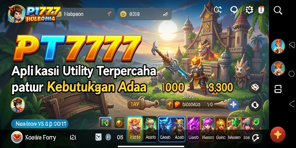 Tampilan antarmuka aplikasi PT777 untuk pengelolaan Utility.
