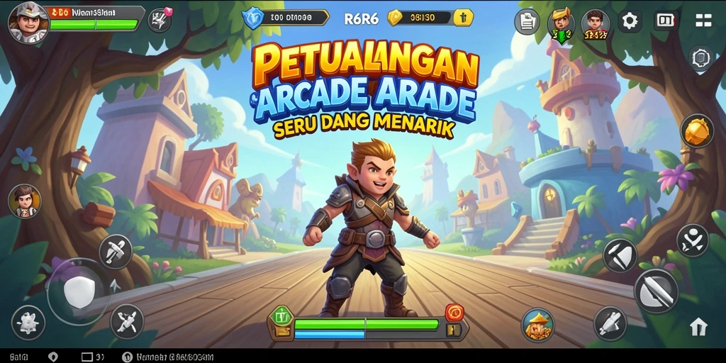 Tampilan gameplay R6R6 yang seru dan menegangkan di dunia arcade.