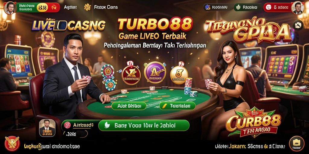 Tampilan menarik dari gameplay Live Casino TURBO88 yang penuh aksi.