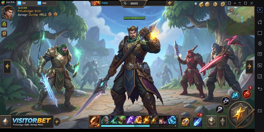 Screenshot gameplay VISITORBET yang menunjukkan aksi mendebarkan dalam dunia ARPG.